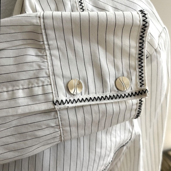 Ciet et Neige Vintage Women's Dress Shirt Fitted EU 42/US 6 White & Black - Picture 7 of 10